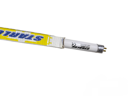 Orbik 8W T5 fluorescent tube green compact fluorescent bulb with pin connectors and packaging