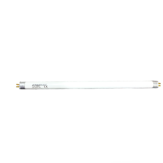 Orbik 8W T5 fluorescent tube green compact fluorescent bulb with white glass and pin connectors
