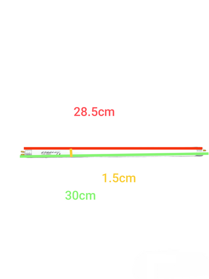 Orbik 8W T5 fluorescent tube green compact fluorescent bulb with detailed length measurements
