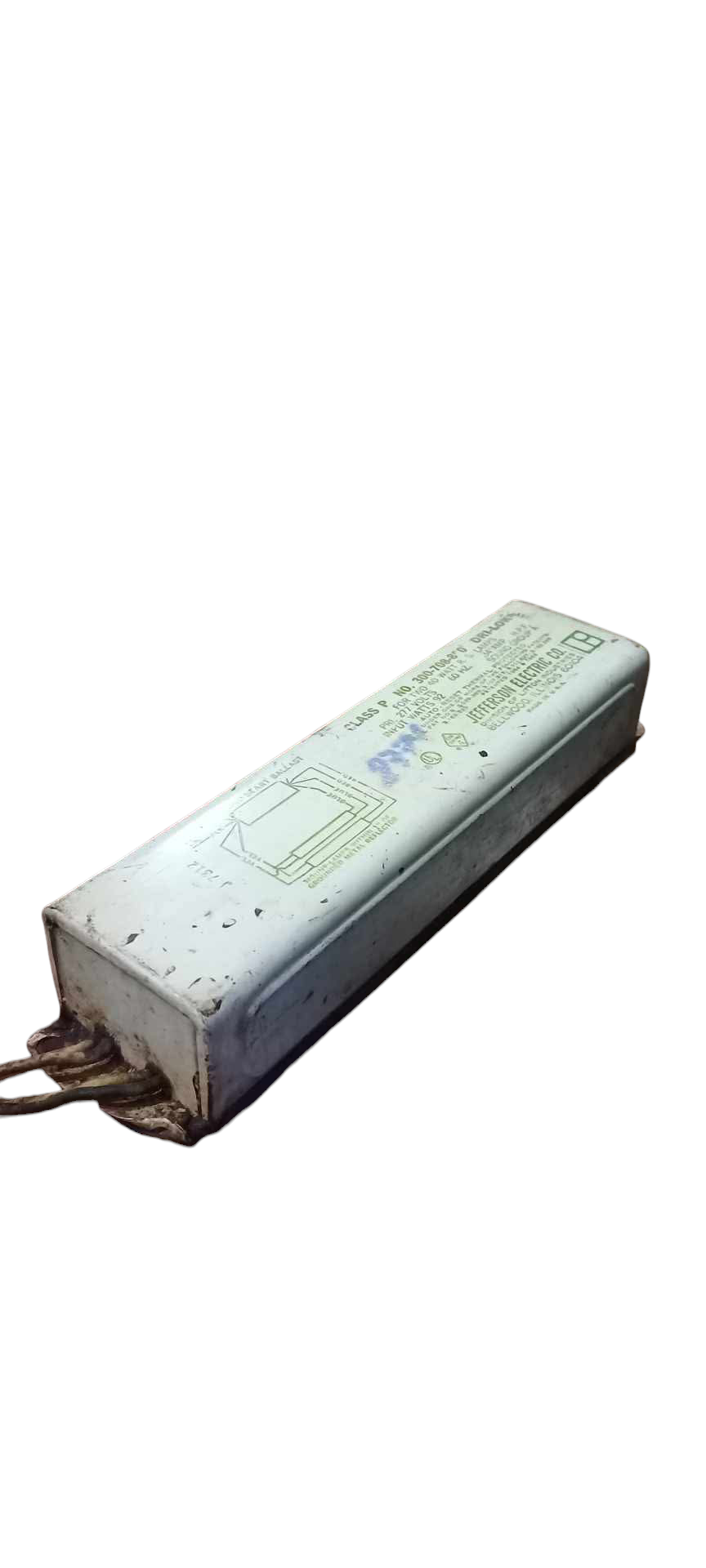 Universal Start Ballast 2 x 40W 2x40W 277V AC electrical circuitry part with metal casing