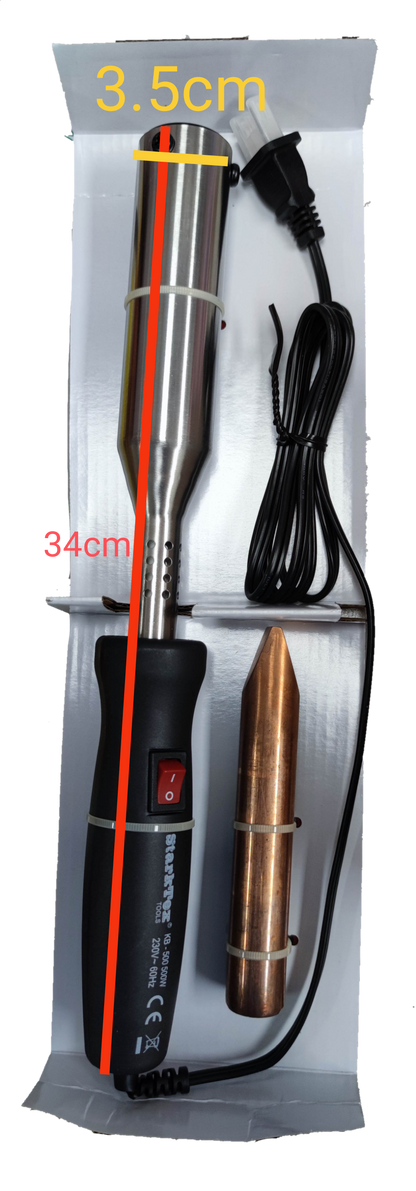 Startrek 500W Soldering Iron 220V with metal tip and power cord in packaging