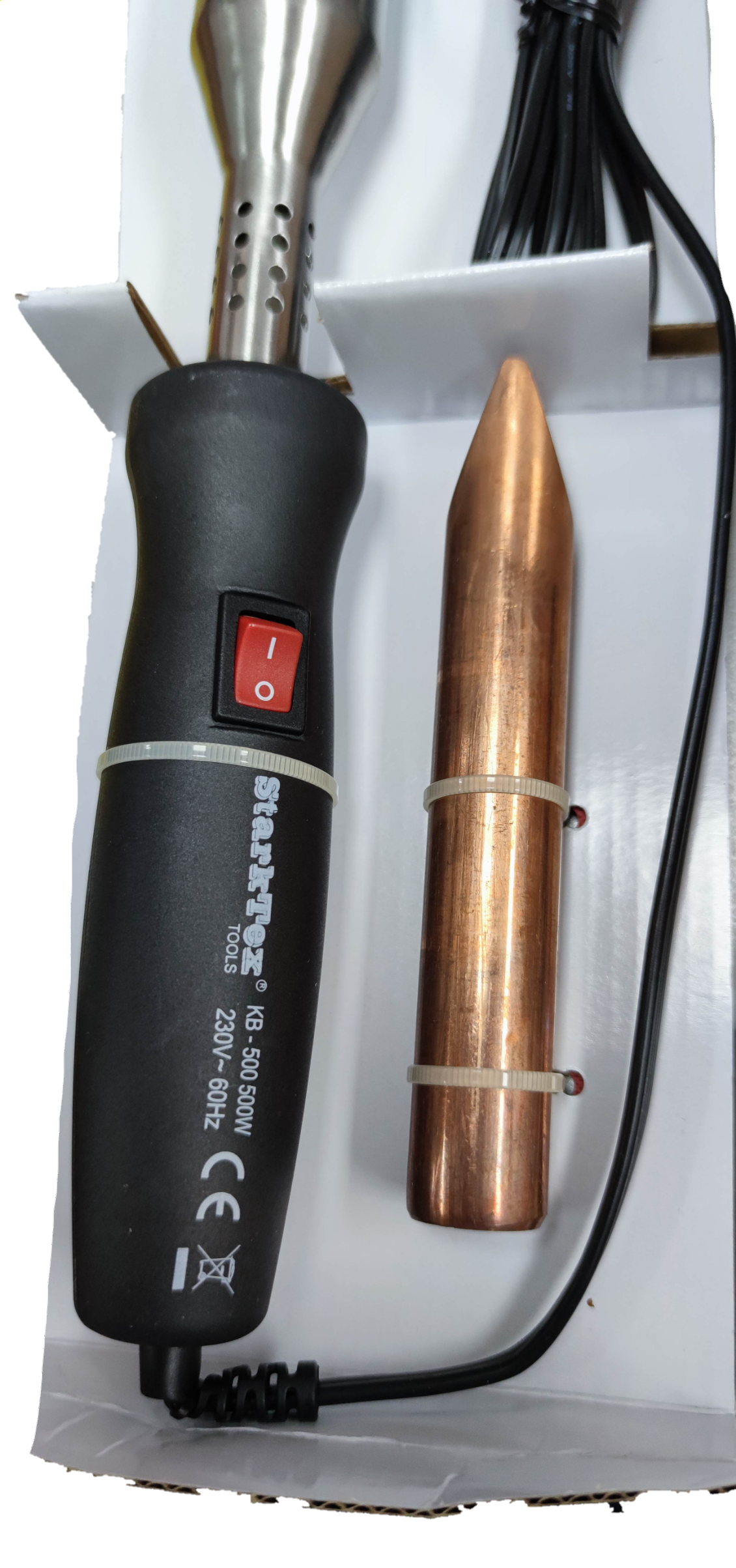 Startrek 500W Soldering Iron 220V with black handle and copper tip accessory for precise soldering