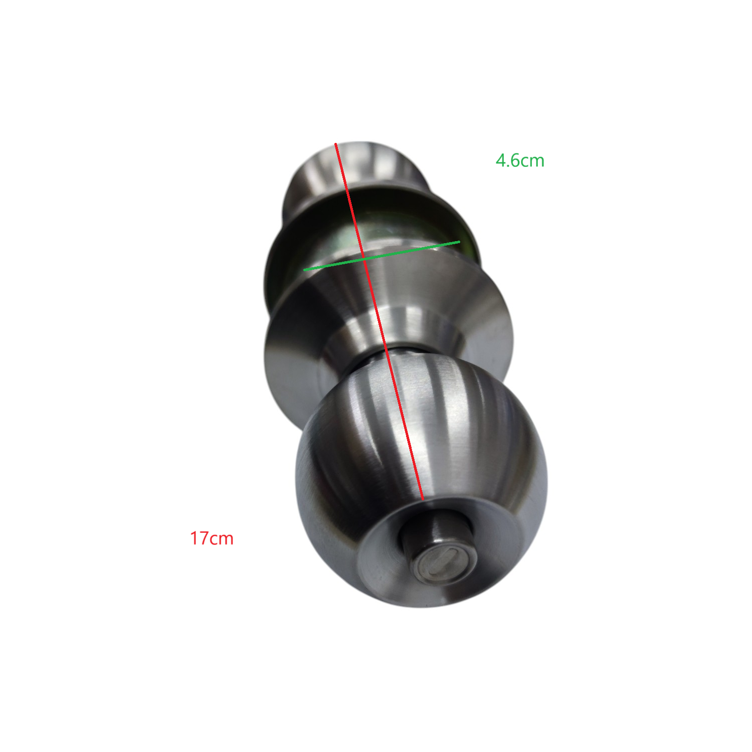 Starwheel Entrance Lockset Door Knob in brushed stainless steel with a modern round design