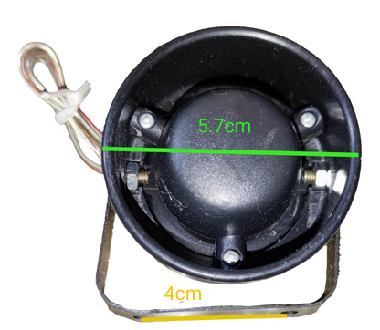 Sub Zero 6 Tone Mini Siren 12V alarm system accessory with black compact design and mounting bracket