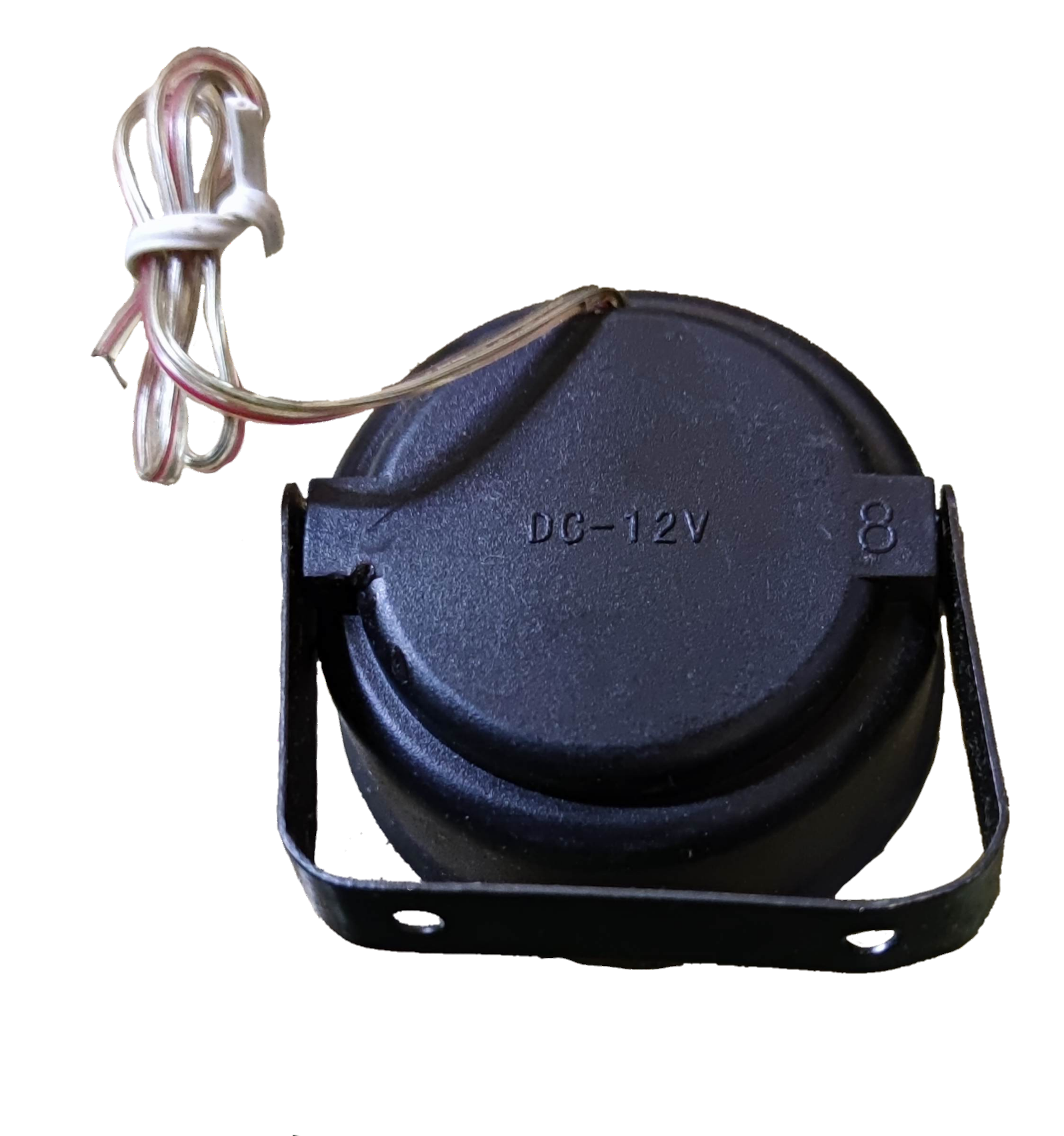 Sub Zero 6 Tone Mini Siren 12V black alarm system accessory with wiring and mounting bracket