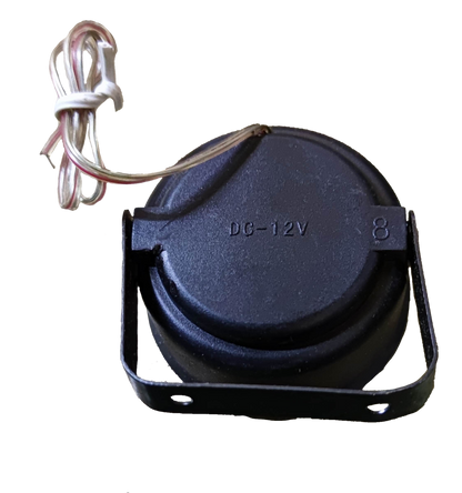 Sub Zero 6 Tone Mini Siren 12V black alarm system accessory with wiring and mounting bracket