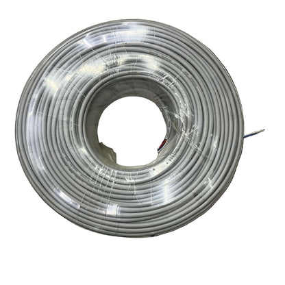 SunFlex hi-pro 22 gauge wire for phones gray telephone cable coil wrapped in clear plastic
