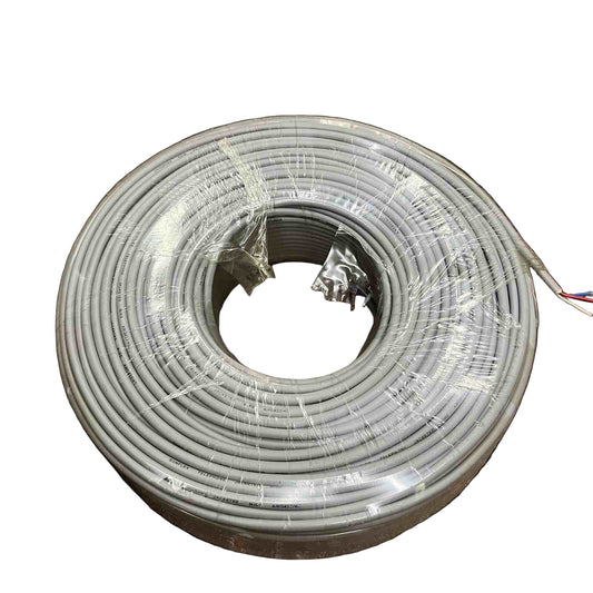 SunFlex gray telephone cable coil with exposed conductors hi-pro 22 gauge wire for phones for home and office phone wiring