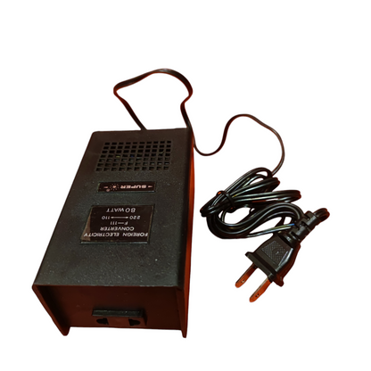 Super 80W Step Down 220V to 110V voltage converter for door chimes and bells with power cord