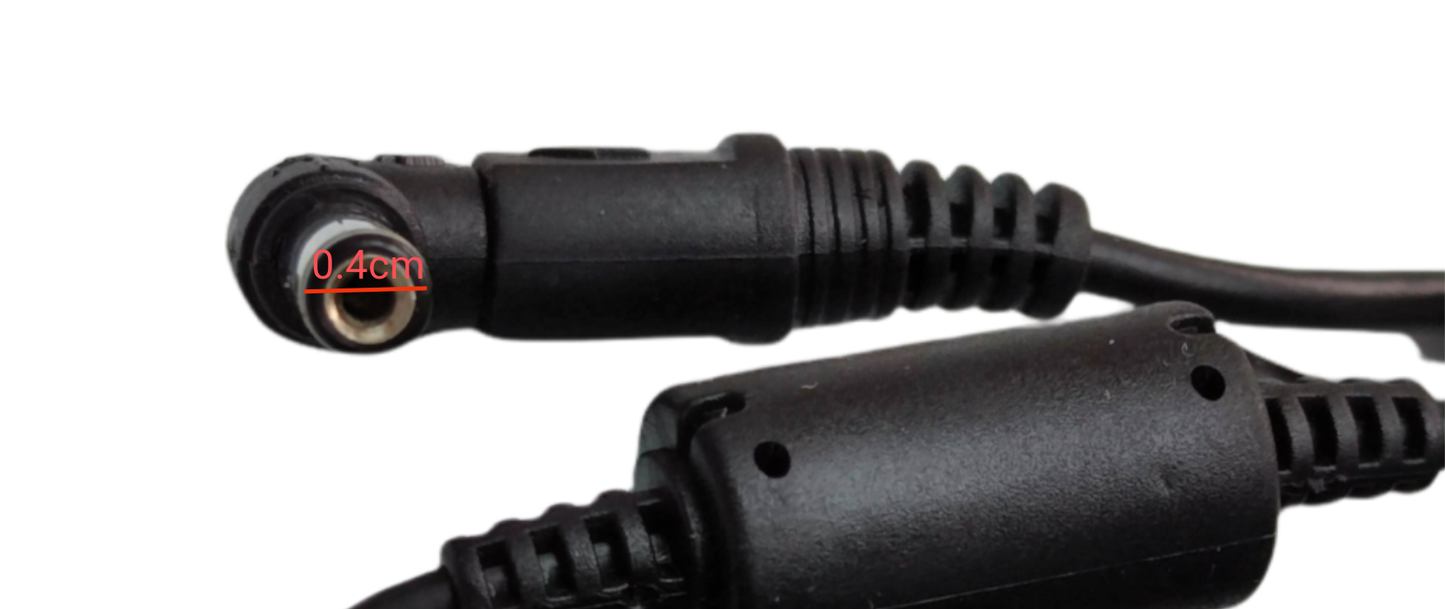 Grippes black DC Automotive Adaptor cable with right-angle connector for power points and plugs