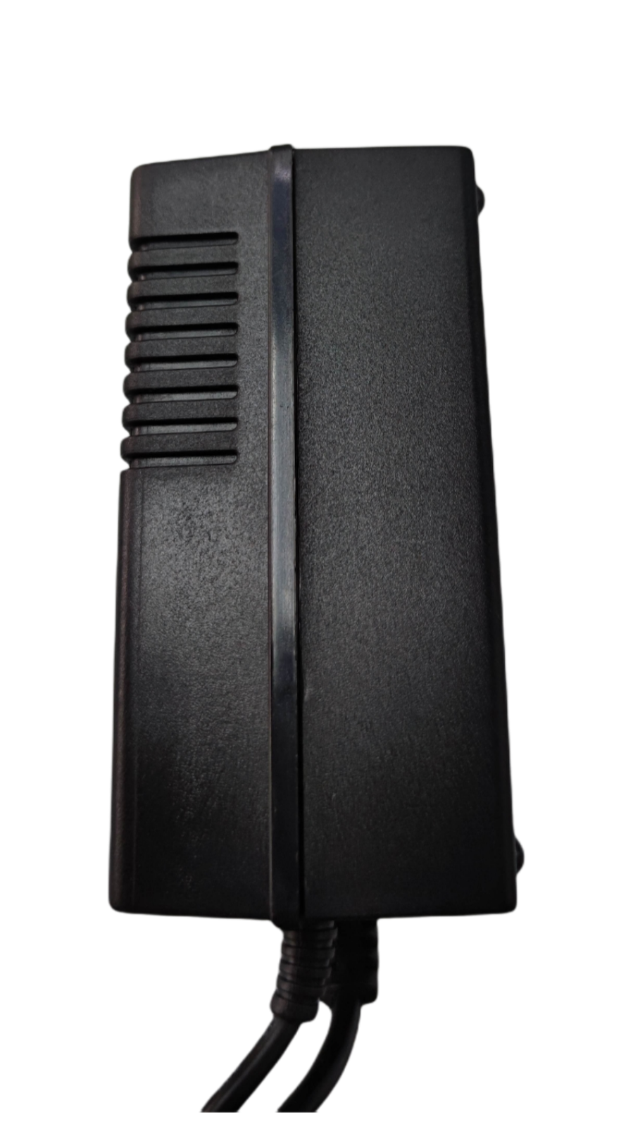 Grippes black DC Automotive Adaptor with ventilation slits and connected cables