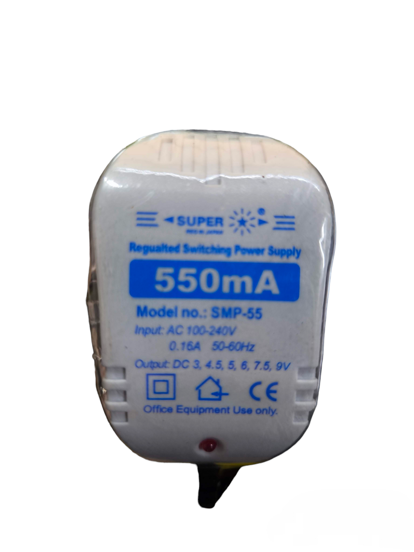 Universal AC Power Supply Output 500mA white regulated switching power adapter