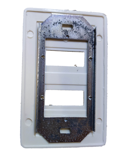 Surer 2 Gang Plate white power point switch cover with metal frame for wall installation