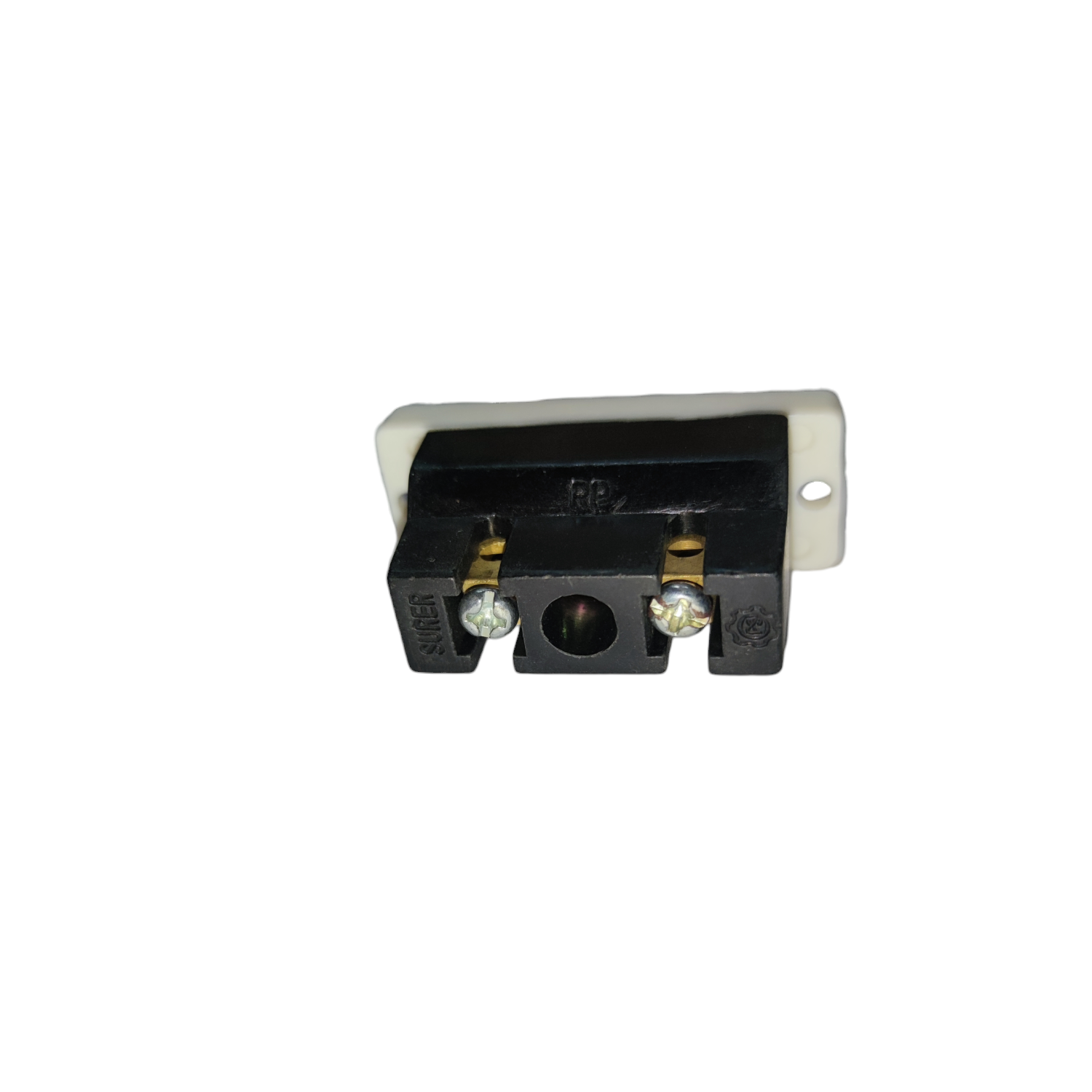 Surer flat pin outlet device 15A 125V black and white power point with screw terminals