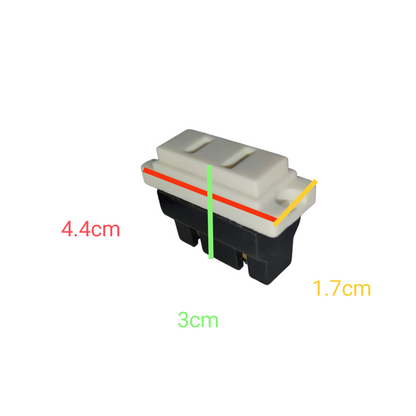 Surer Flat Pin Outlet Device 15A 125V white and black compact electrical switch