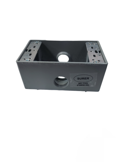 Surer Hub Marine Utility Box 2x4 electrical circuitry part in gray with mounting holes