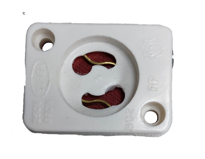 Surer Starter Holder Square 802 white electrical lighting accessory with two mounting holes