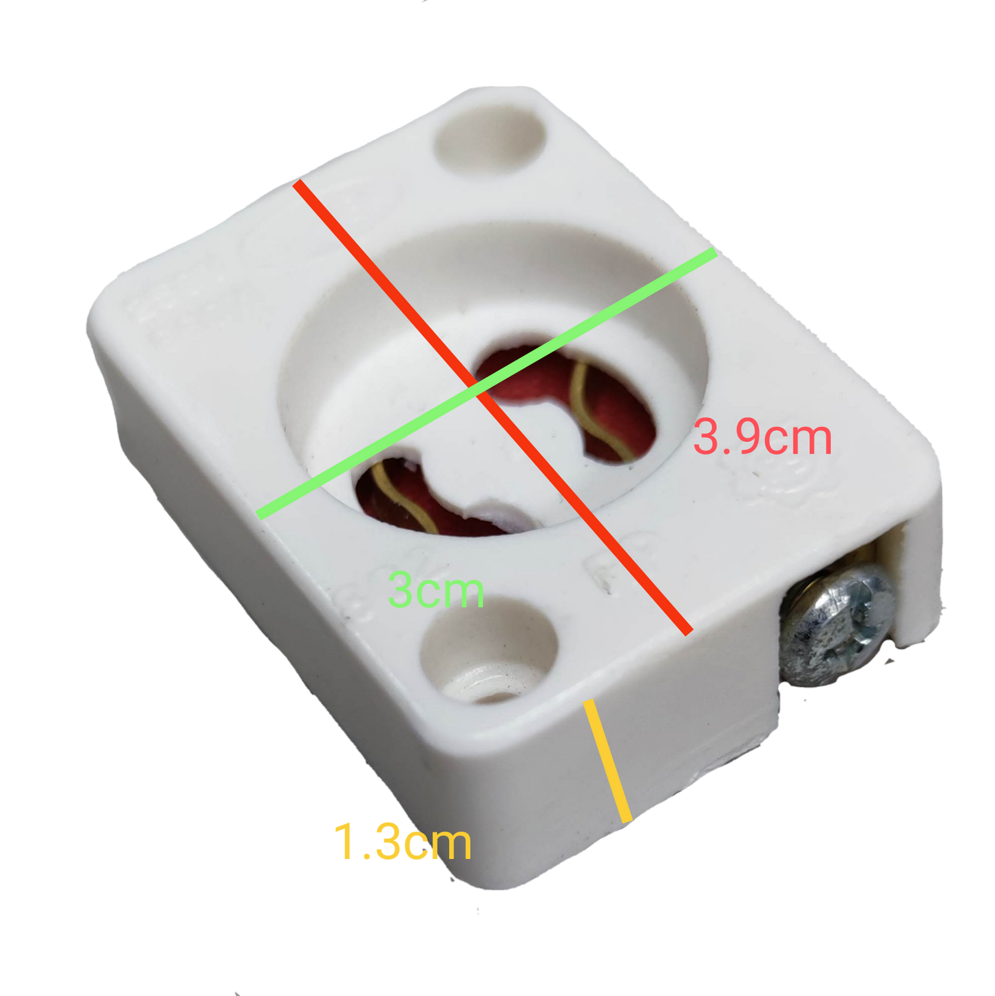 Surer Starter Holder Square 802 white lighting installation accessory with screw mount