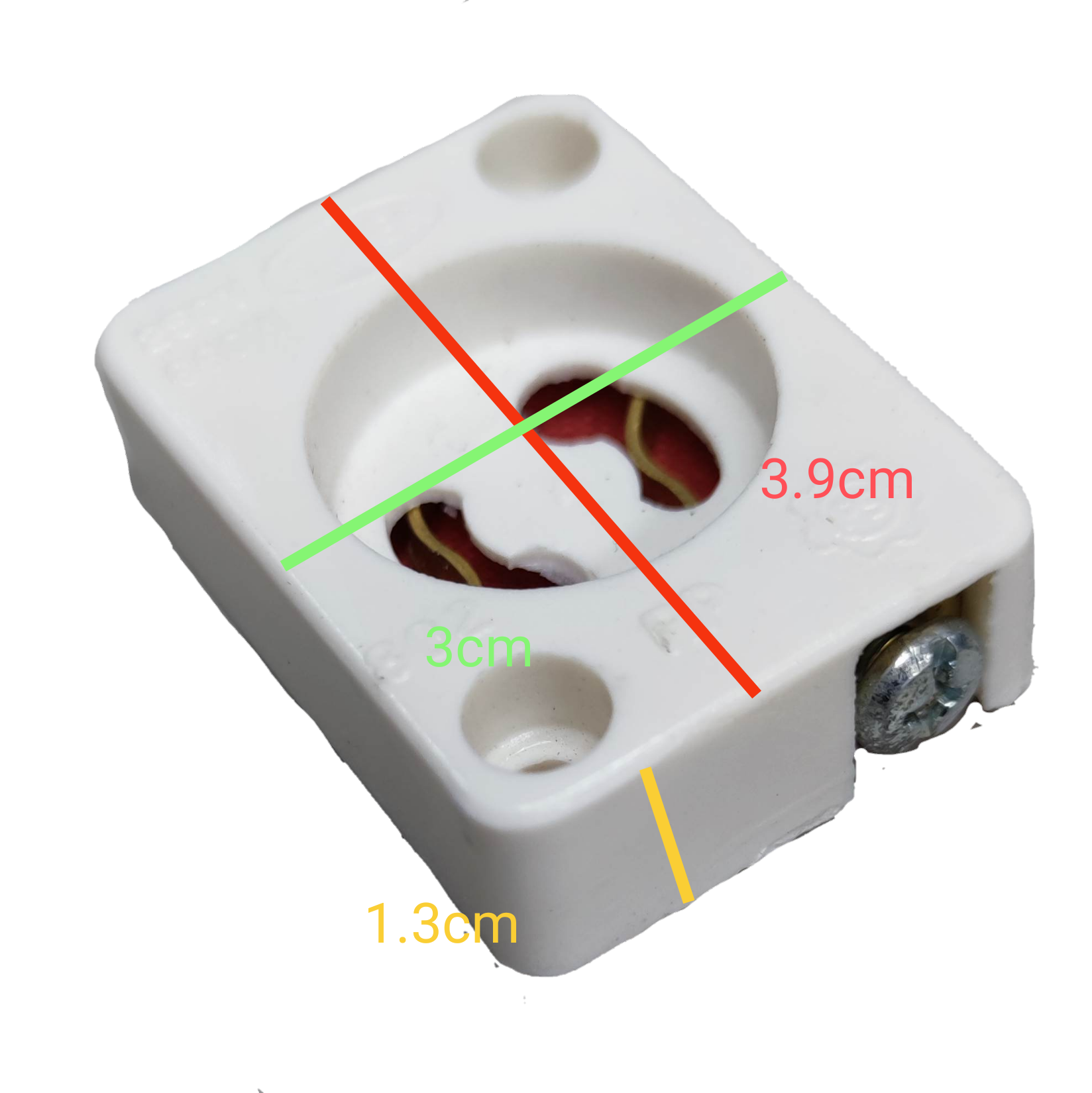 Surer Starter Holder Square 802 white lighting installation accessory with screw mount