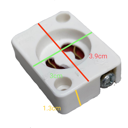 Surer Starter Holder Square 802 white lighting installation accessory with screw mount
