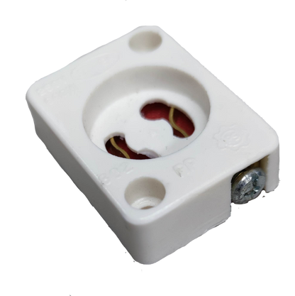 Surer Starter Holder Square 802 white plastic lighting installation accessory with metal screw