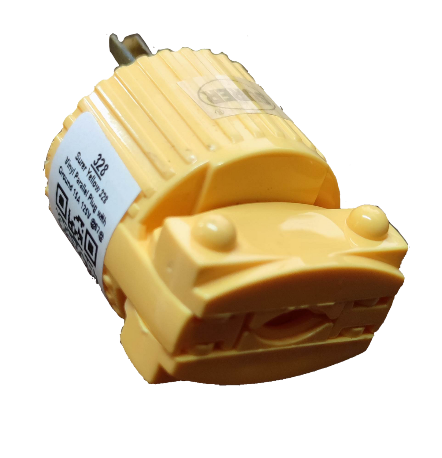 Surer Flat Pin with Ground Plug 15A 125V yellow power plug for electrical connections