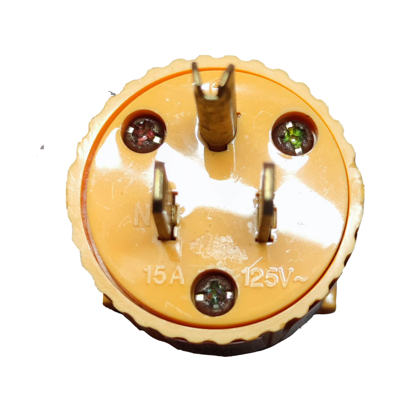 Surer Flat Pin with Ground Plug 15A 125V power plug with three prongs close-up view