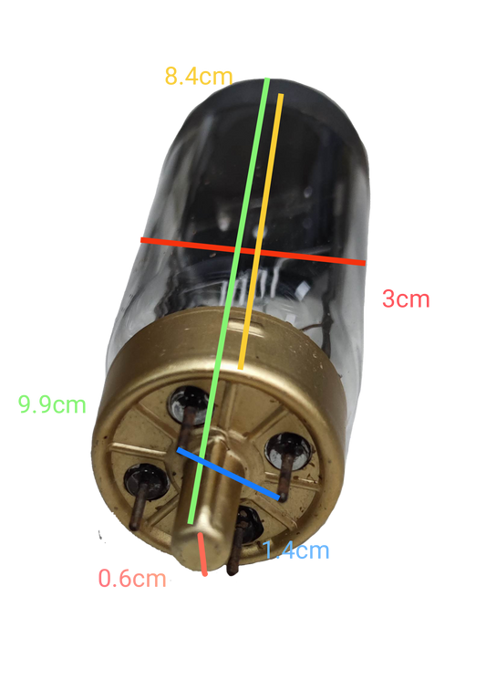Sylvania 300W projector bulb 4 pin with clear glass design and gold base for optimal brightness