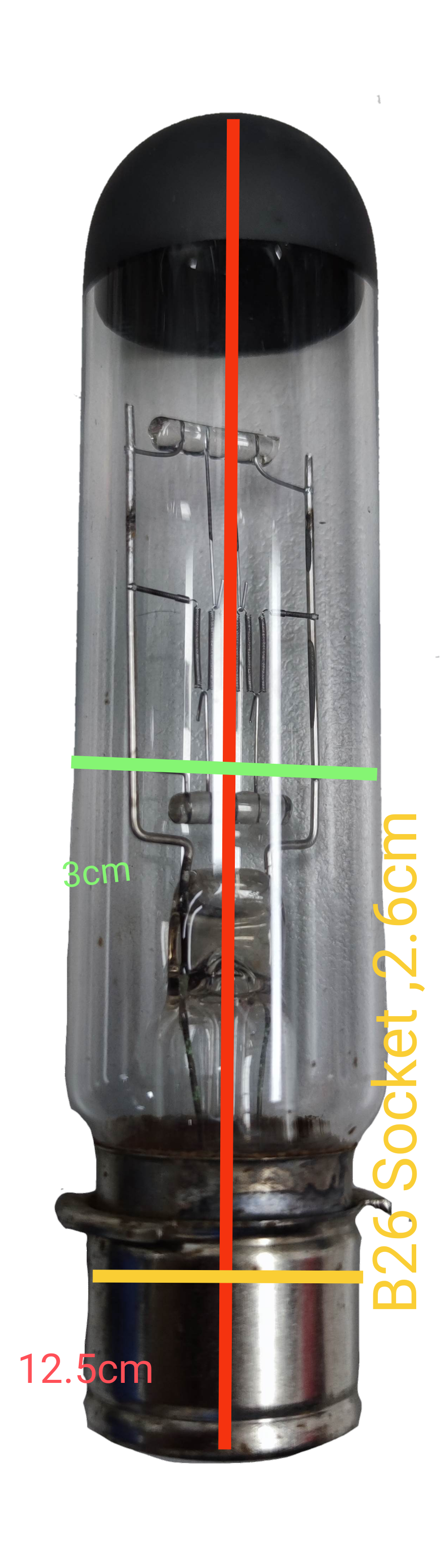 Sylvania 500W 120V B22 Projector Lamp in clear glass with B22 socket for bright lighting