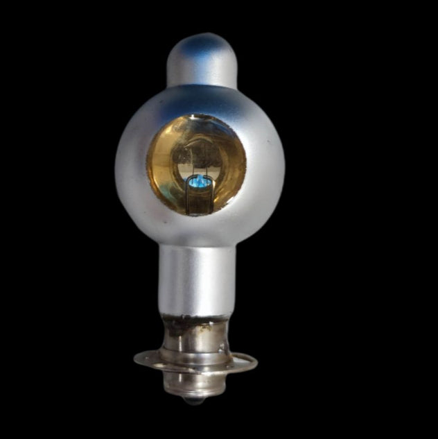 Sylvania halogen Projector Lamp 8V 50W B15 Lock Type bulb with metallic base and glass enclosure