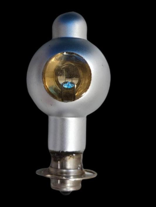 Sylvania halogen Projector Lamp 8V 50W B15 Lock Type bulb with metallic base and glass enclosure