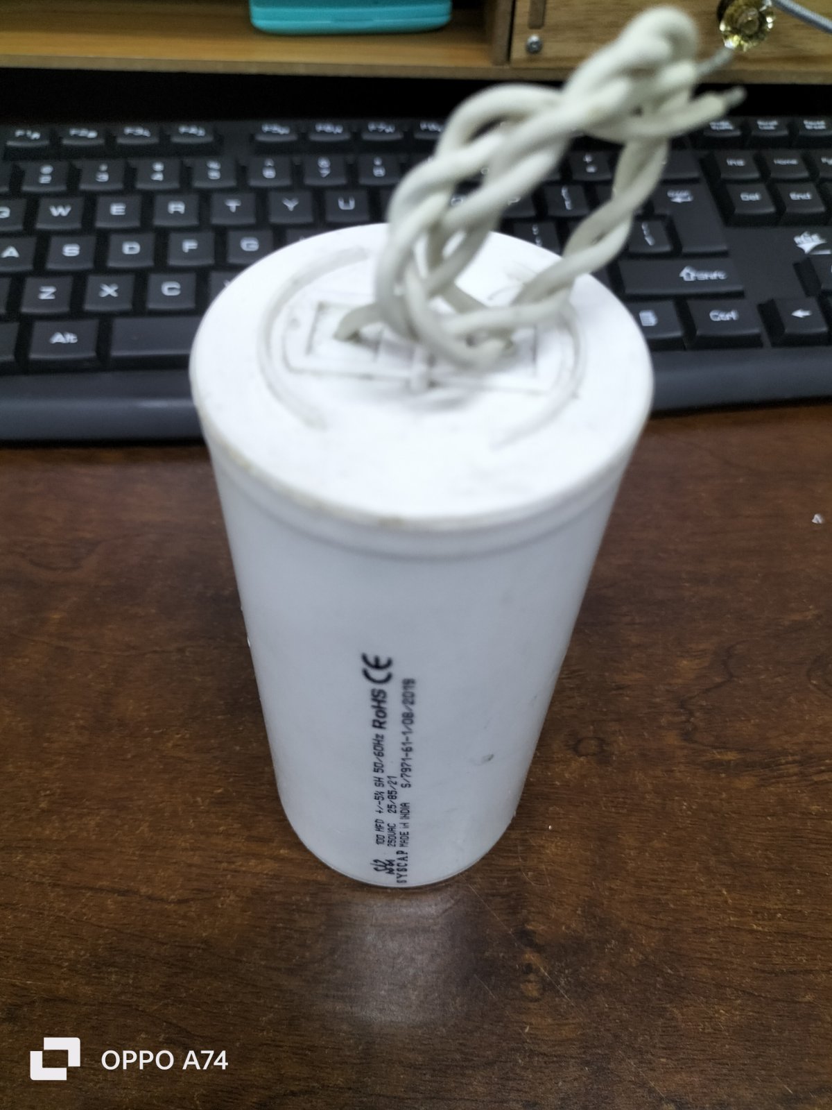 SYSCAP 100MFD 250V AC Motor Running capacitor with wired connections for reliable motor performance