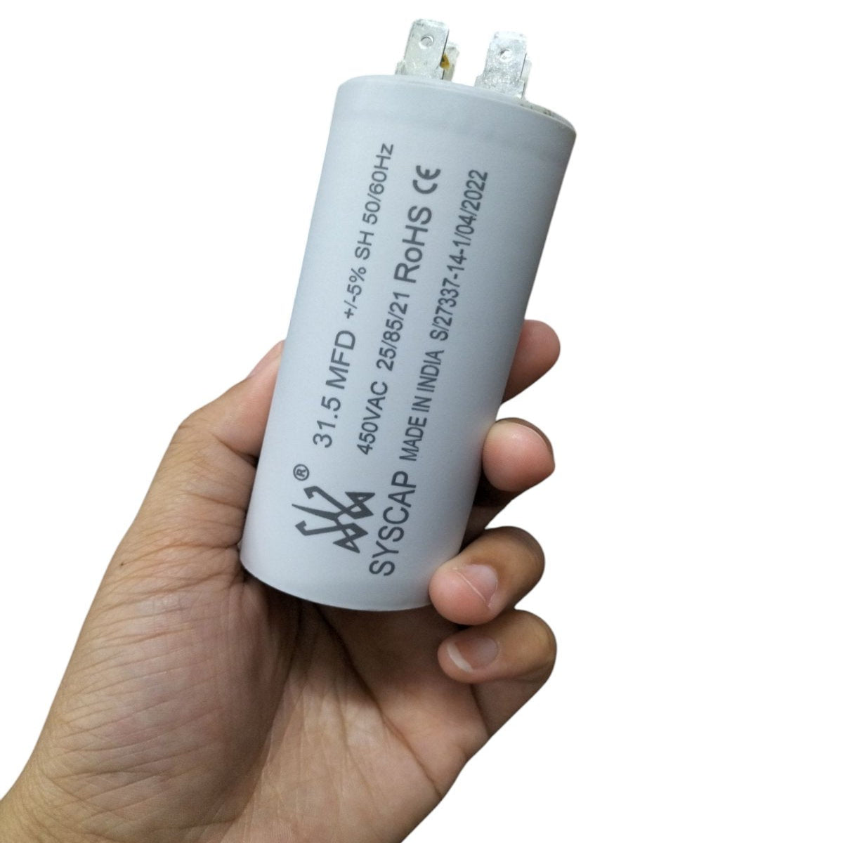 Syscap industrial motor capacitor 31.5 MFD 450VAC for electrical circuitry use
