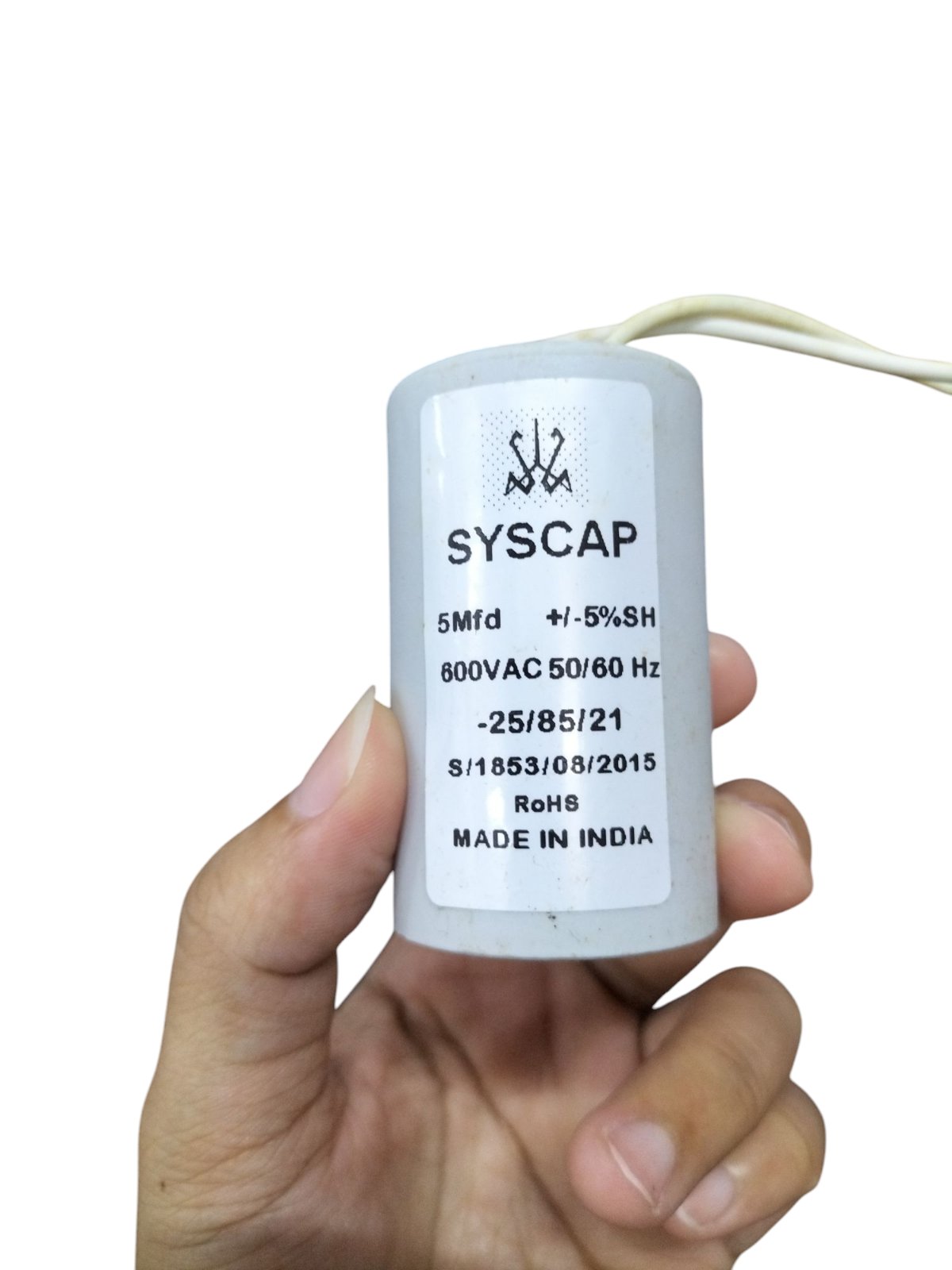 Syscap motor capacitor 5Mfd 600VAC 50 60 Hz for electrical circuitry parts