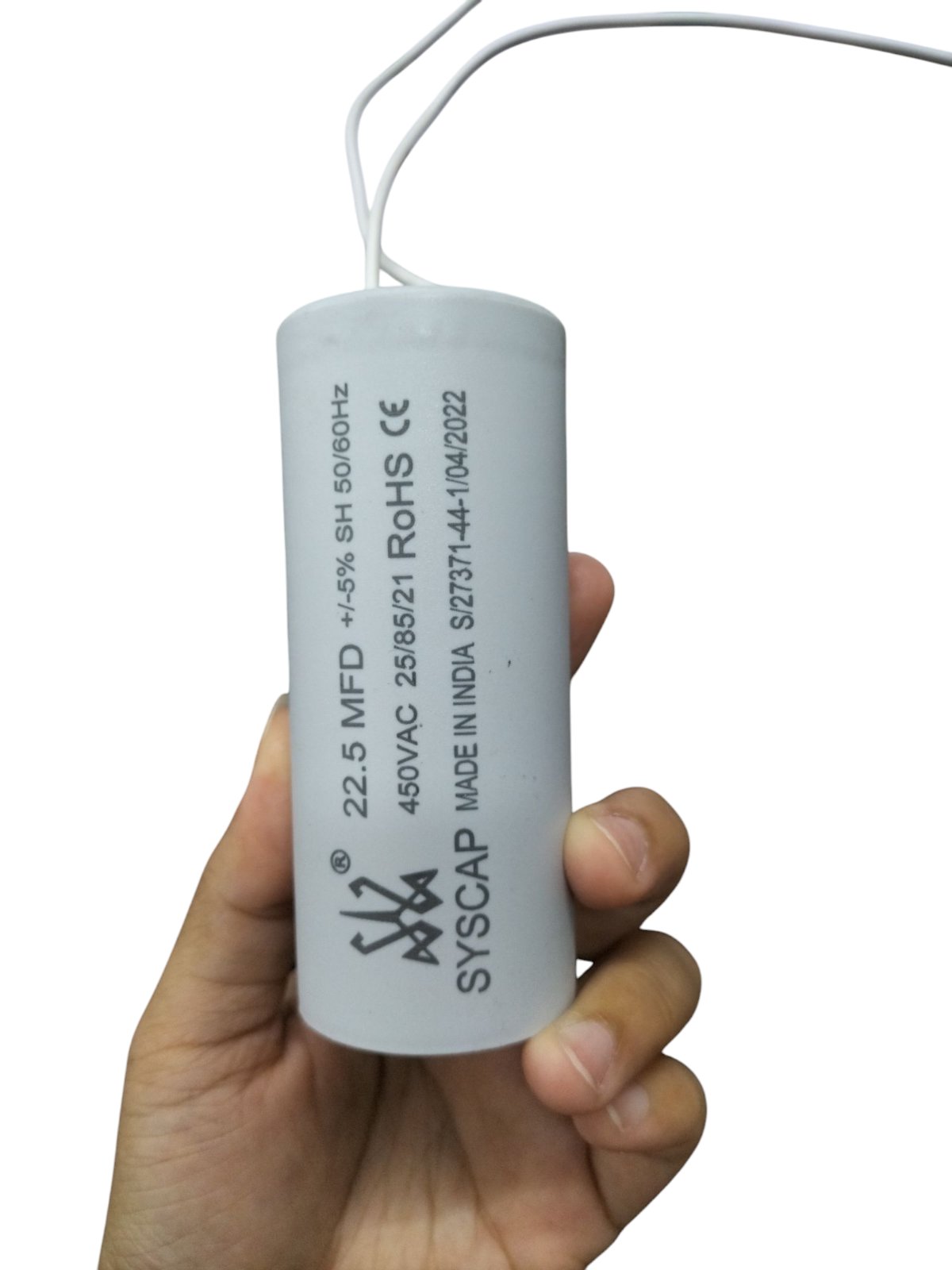 Syscap motor capacitor 22.5 MFD 450VAC electrical component