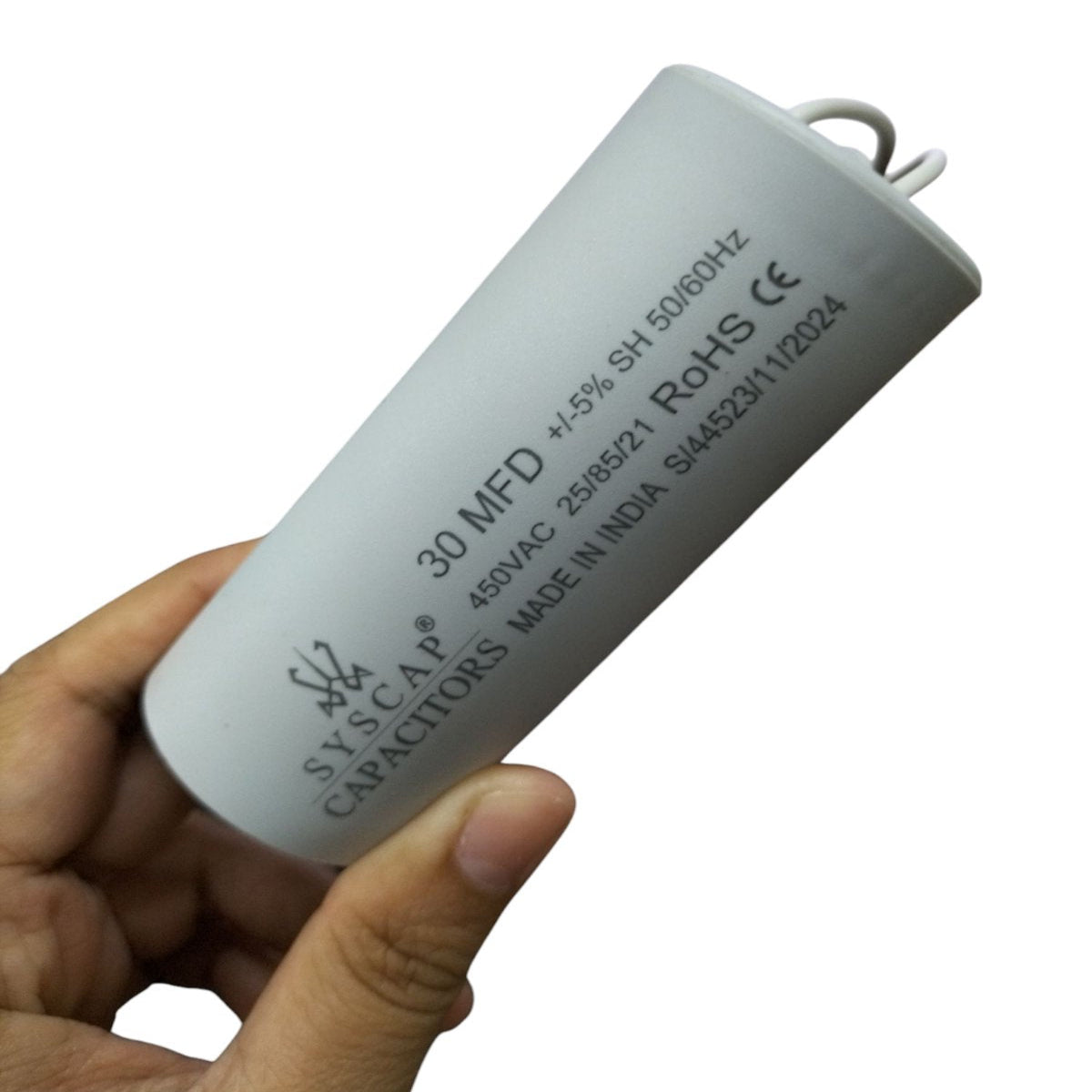 Syscap motor running capacitor 30 MFD 450VAC for electrical circuitry and parts