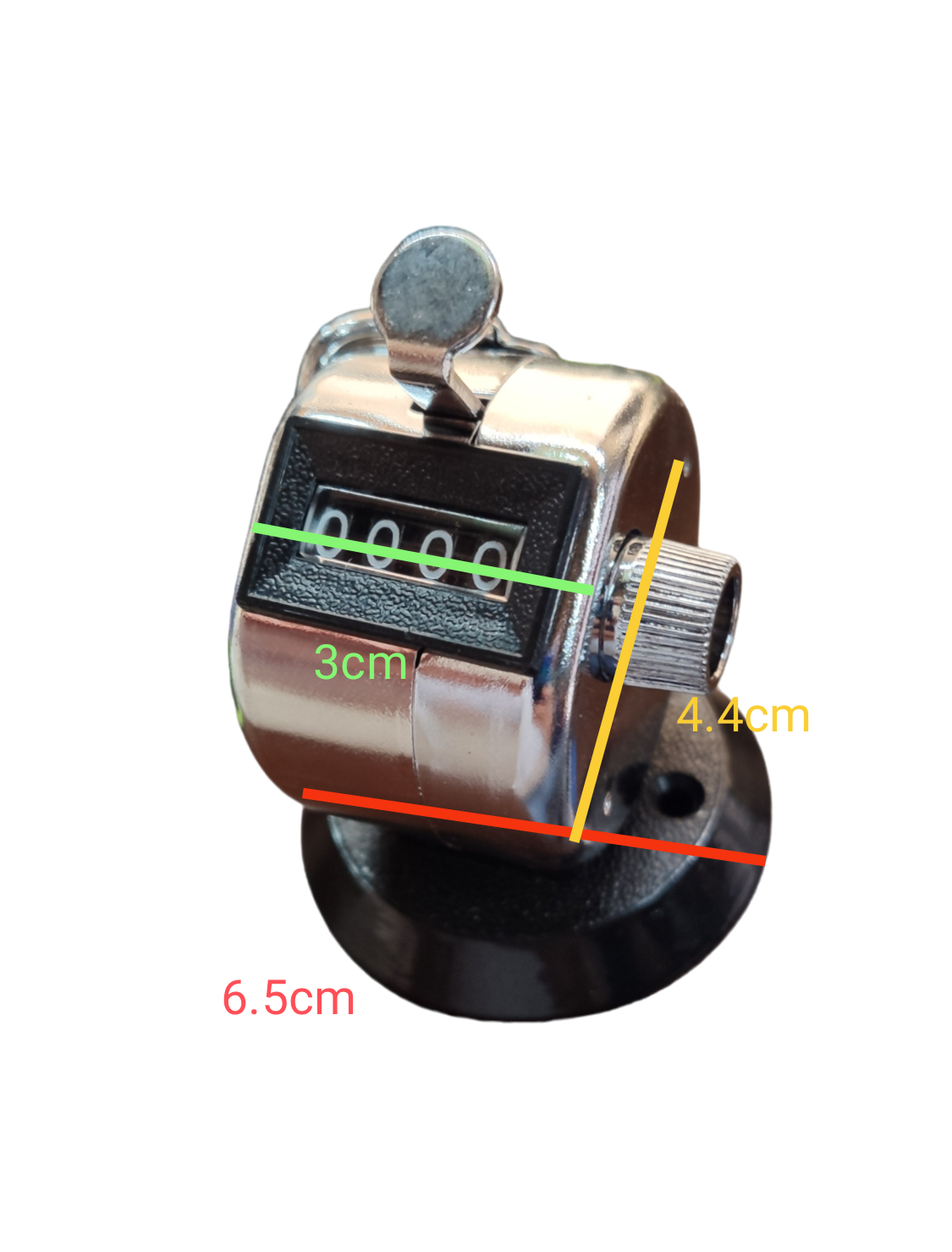 Compact Tactical Counter 4 Digits with metal body and thumb lever for gameplay accessories