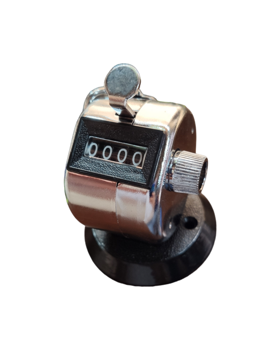 Tactical Counter 4 Digits handheld metal clicker for gameplay accessories with black base