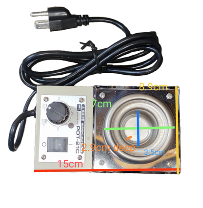 Goot Soldering Pot 270 - 530 Degrees Celsius with adjustable temperature control and power switch