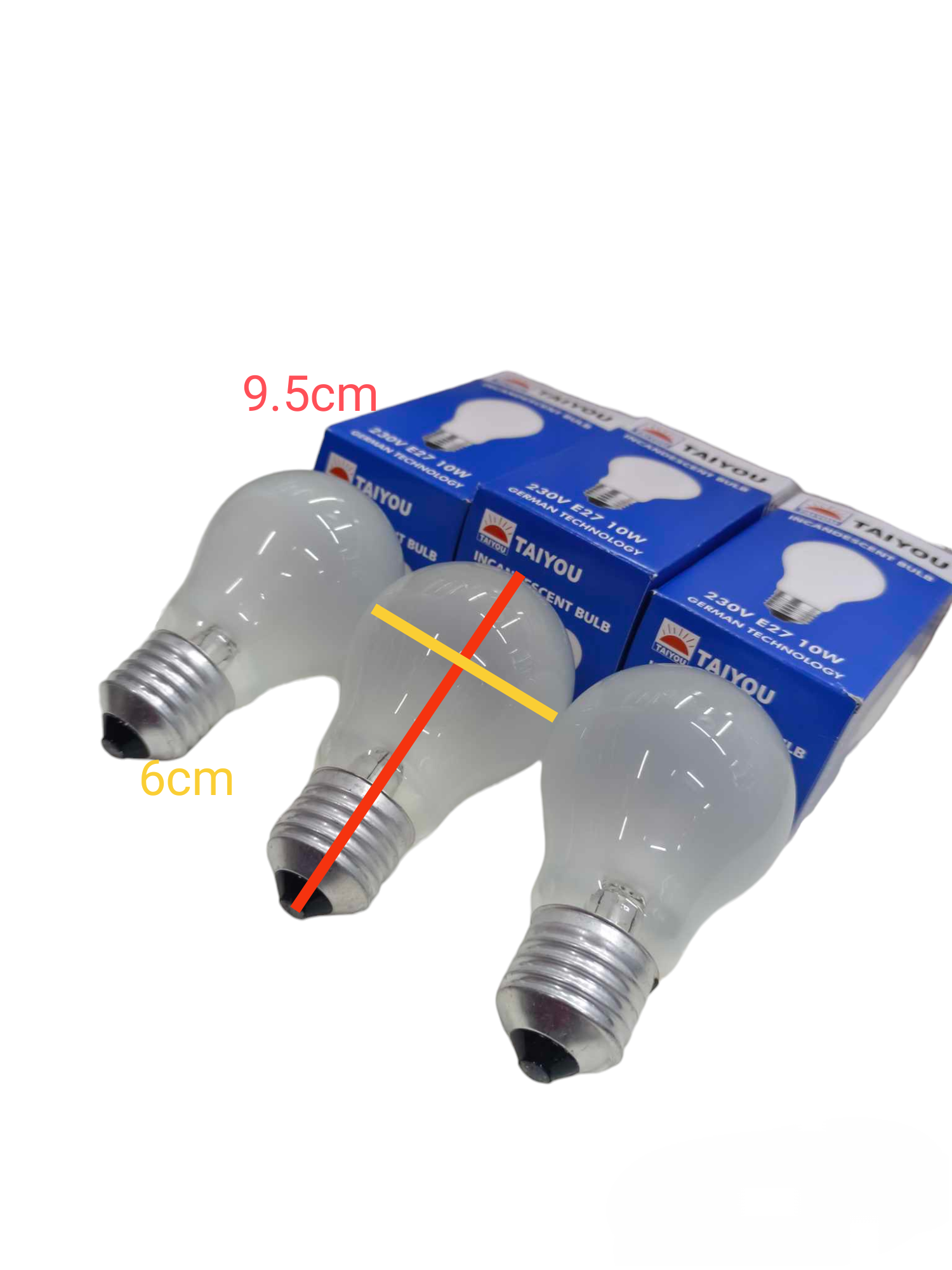 Taiyou 10W Bulb E27 220V incandescent light bulbs with frosted glass and standard screw base