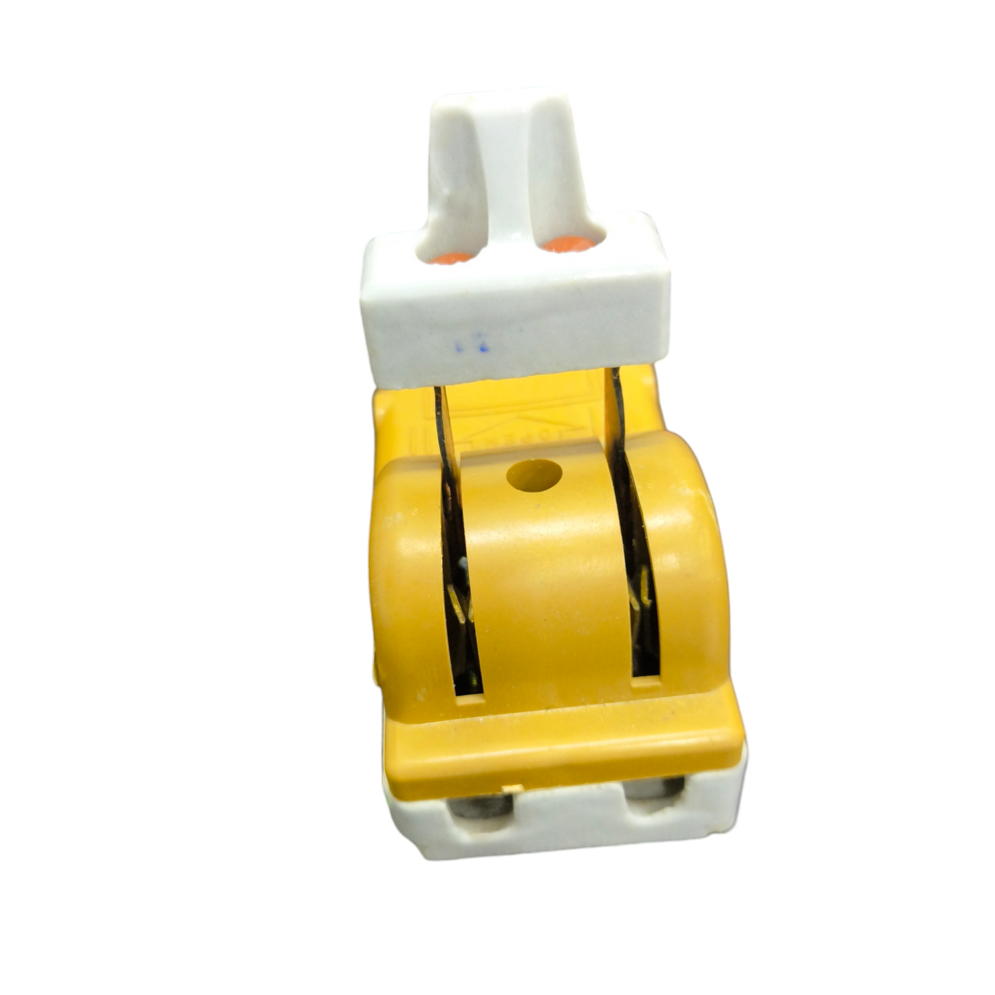 Taiyou 30A Knife Switch Single Throw Single Phase electrical circuitry part in yellow and white