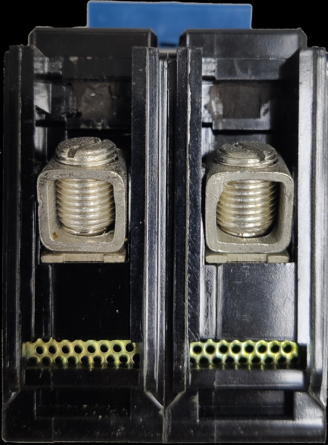 Taiyou 40A 2 Pole Circuit Breaker Plug-in Type with metal terminals and black plastic housing