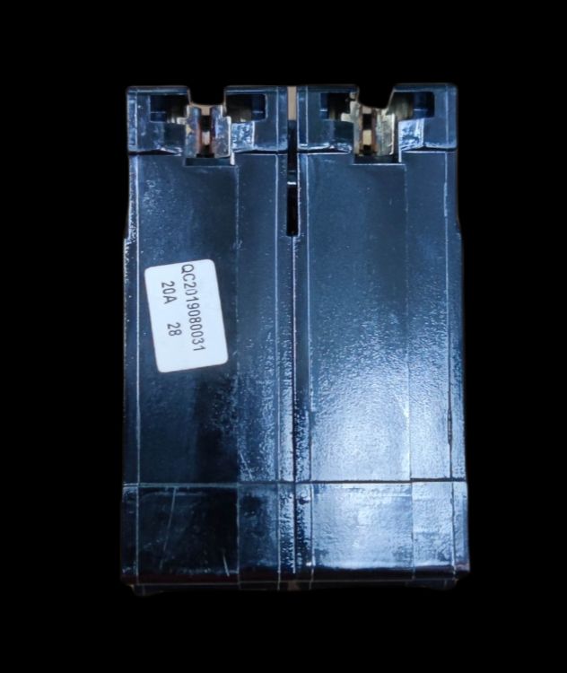 Taiyou Circuit Breaker 20A 2 Pole Plug-in electrical component in black for circuit protection