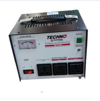 Techno 1000W automatic voltage regulator 220V with output meter and multiple sockets