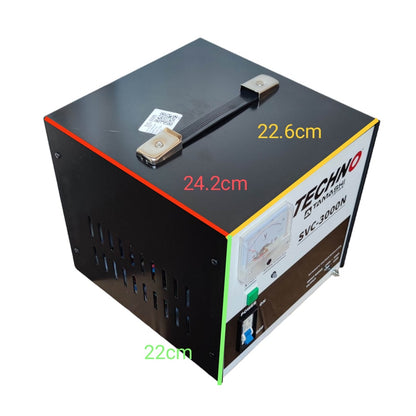 Techno 3000W automatic voltage regulator with a compact design for stable power supply