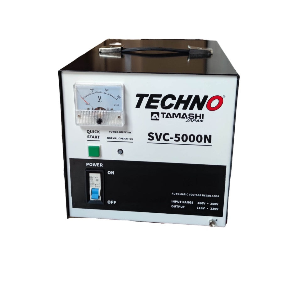 Techno Automatic Voltage Regulator SVC-5000N for 5000W AVR Servo Motor 220V Input with Control Panel