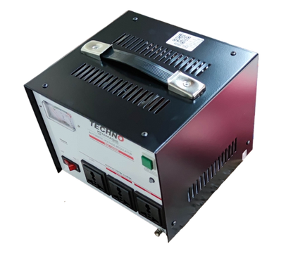 Techno Tamashi 1500W AVR Servo Motor 220V with black metal casing and control switches
