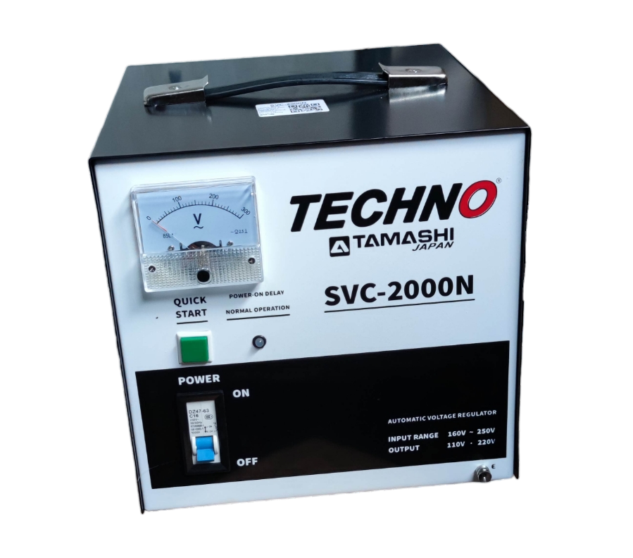 Techno Tamashi 2000W AVR Servo Motor 220V automatic voltage regulator with power switch and meter