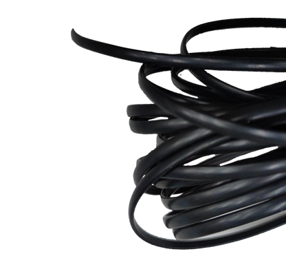 Coiled black Telephone Flat Wire For Extension suitable for long-distance phone connections