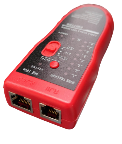 Red Telephone Line Tracer device for electrical trade tools and testers with RJ11 ports